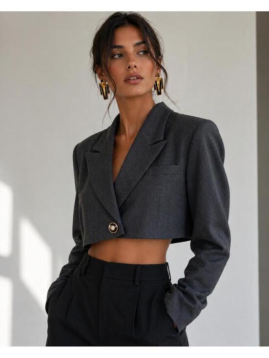 Jackets & Blazers - Vintage Upcycled Cropped Blazer LilyLilyL X Ninoi Cerruti